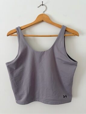 Under Armour Purple Gray Cropped Tank Top